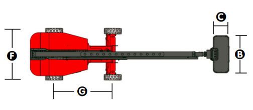 Габаритные размеры в сложенном состоянии